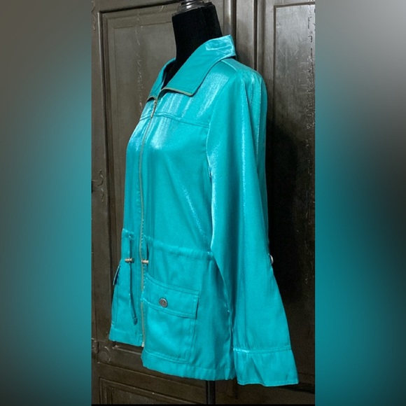Southern Lady Aquamarine zip up jacket - Size MP - Picture 2 of 10
